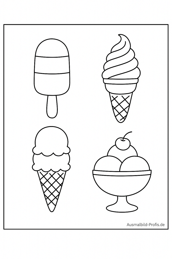 Eis Ausmalbilder kostenlos - Ausmalbild-Profis.de
